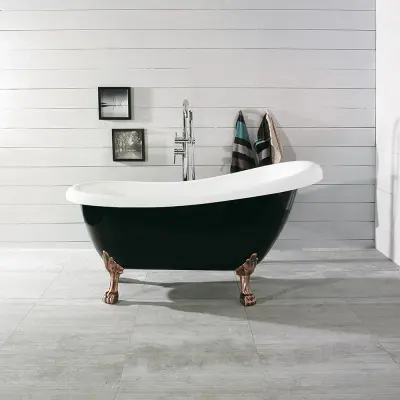 Badkar Noro Old England 156 Svart/Vit