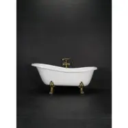 BADKAR VICTORIA 1570 VIT ANTIK MÄSSING TASS | Beijerbygg Byggmaterial