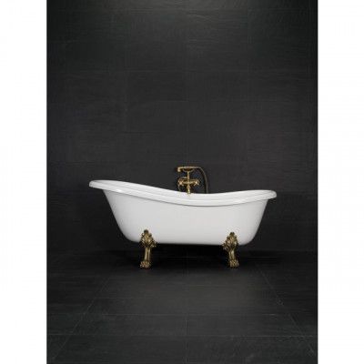 BADKAR VICTORIA 1570 VIT ANTIK MÄSSING TASS | Beijerbygg Byggmaterial