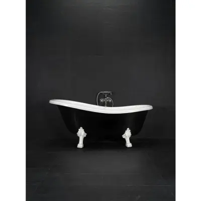 BADKAR VICTORIA 1670 SVART/VIT ANTIK MÄSSING TASS | Beijerbygg Byggmaterial