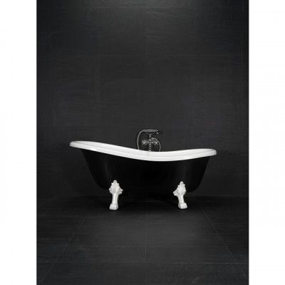 BADKAR VICTORIA 1670 SVART/VIT KROM TASSAR | Beijerbygg Byggmaterial