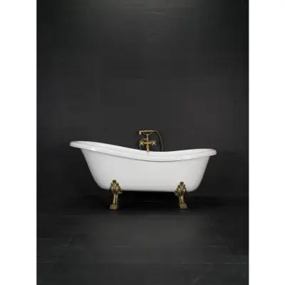 BADKAR VICTORIA 1670 VIT ANTIK MÄSSING TASS | Beijerbygg Byggmaterial