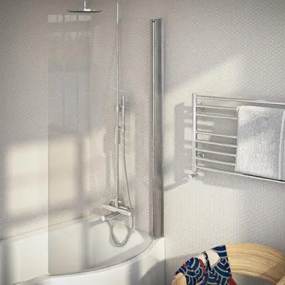 Badkarsvägg Nordhem till Solvik Klarglas