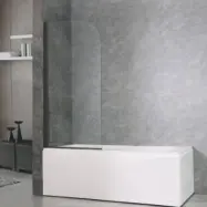 Badkarsvägg Novelle - Rundade hörn | svart