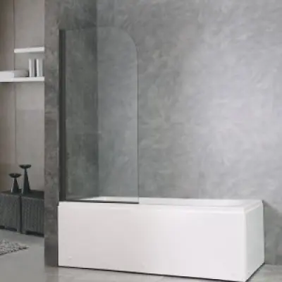 Badkarsvägg Novelle - Rundade hörn | svart