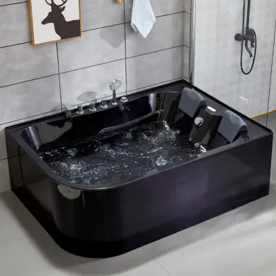 Bubbelbadkar 170x120cm | Värmare& ljusterapi | BK-008 Vänster