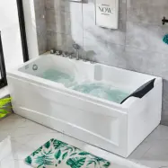 Bubbelbadkar 170x80cm | Isolerande högkvalitetsakryl | BK-001 Höger