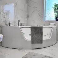 Bubbelbadkar med glasfront&värmare 140x140cm | BK-006V