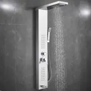 Duschpanel i borstat rostfritt stål | Hanna