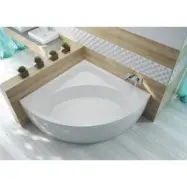 Hörnbadkar Free Line - Vit - 135x135 cm 221 l, Utan front