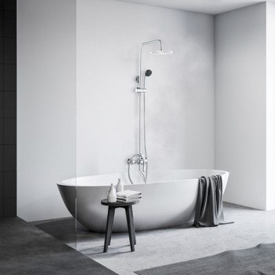 Komplett takduschset med blandare | Rostfritt stål - FD-8788A