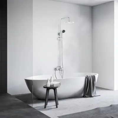 Komplett takduschset med blandare | Rostfritt stål - FD-8788A