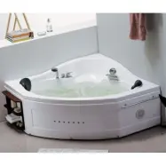 Bubbelbadkar Ivy | 154x154x66cm | Stilren design | Vit