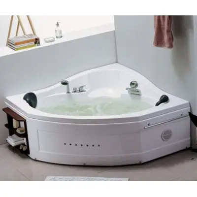 Bubbelbadkar Ivy | 154x154x66cm | Stilren design | Vit