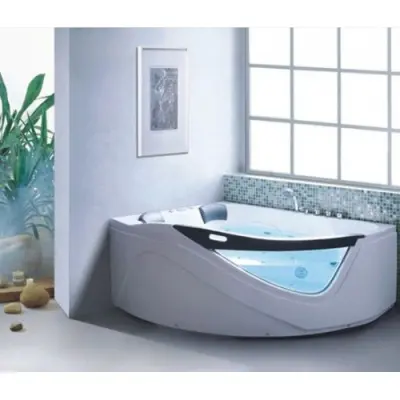 Bubbelbadkar June | 168x148x70cm | Stilren design | Vit