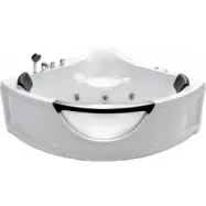 Massagebadkar - Miro | Blankvit akyl | Med värmare