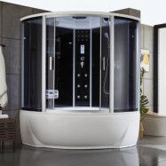 Stor duschkabin med badkar | Rygg- ochfotmassage