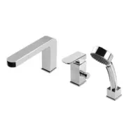 Azalia 3-Hålig badkarsblandare - Krom - Badkarsblandare, Blandare till badrum