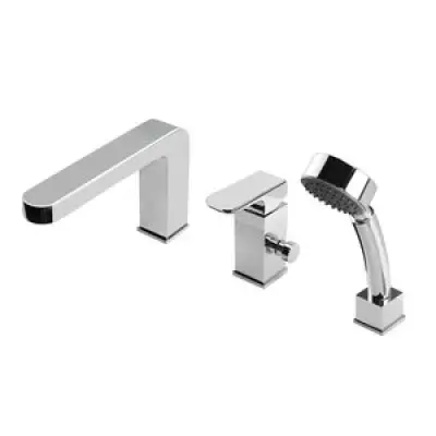 Azalia 3-Hålig badkarsblandare - Krom - Badkarsblandare, Blandare till badrum