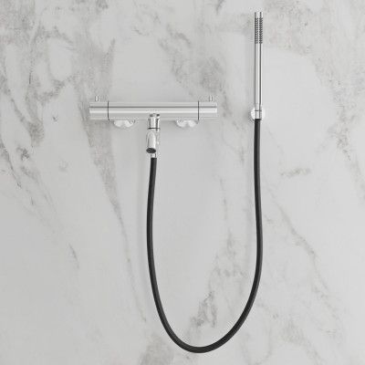 Badkarsblandare Scandtap Steel Pleasure 4 med Handdusch