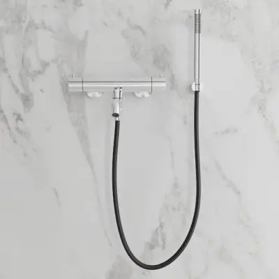 Badkarsblandare Scandtap Steel Pleasure 4 med Handdusch