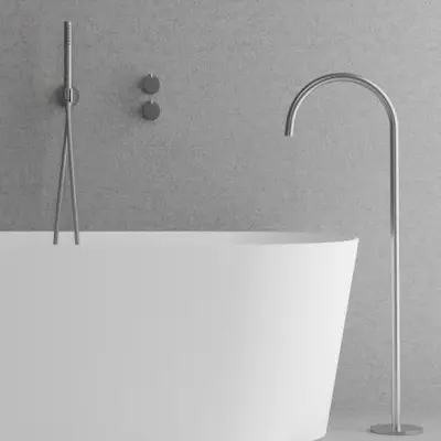 Badkarsblandare Scandtap Steel Harmonized Bliss 4 med Handdusch för Inbyggnad