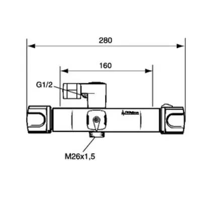FM Mattsson Säkerhetsblandare för badkar, 5000 Krom