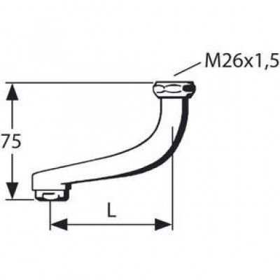 FM Mattsson Utloppspip för badkarsblandare