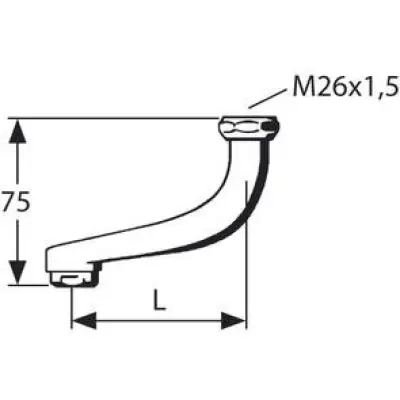 FM Mattsson Utloppspip för badkarsblandare
