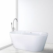Fristående badkar 160cm | Lucite akryl | Rund design | A-05