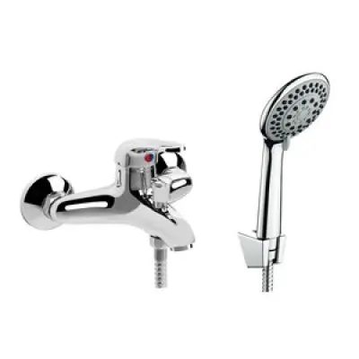 Funkia Badkarsblandare med duschset - Krom