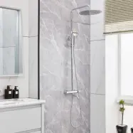 Takduschset med badkarsblandare | Brusa 2.0 - Krom