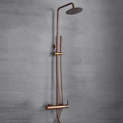 Komplett takduschset med handdusch | Rosé