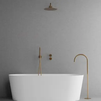 Takduschset Scandtap Steel Harmonized Bliss 3 med Badkarsfblandare för Inbyggnad