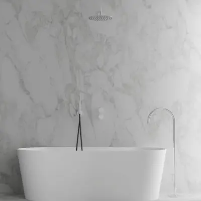 Takduschset Scandtap Steel Harmonized Bliss 3 med Badkarsfblandare för Inbyggnad