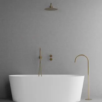 Takduschset Scandtap Steel Harmonized Bliss 3 med Badkarsfblandare för Inbyggnad