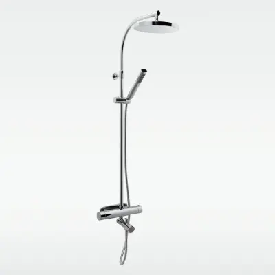 Takduschset Svedbergs Round med Badkarsblandare