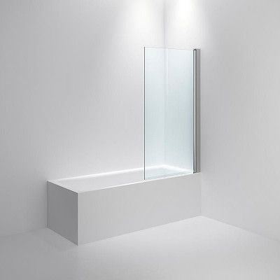 INR BASIC Isabel Klarglas Blank silver 800 - Badkarskant