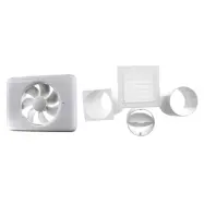 Badrumsfläkt Fresh Intellivent P med Ytterväggskit YVG D100