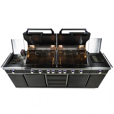 Dubbel gasolgrill med varmluftsfunktion | Denver Blackline