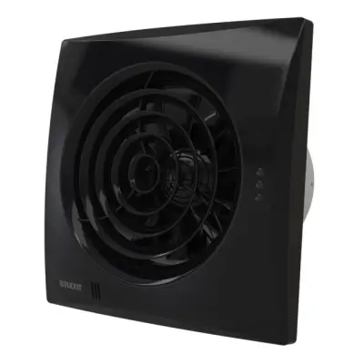 FLÄKT BADRUM SILENT ECO 100STD FLEXIT SVART | Beijerbygg Byggmaterial