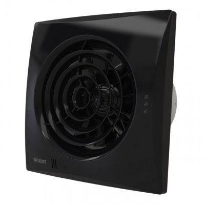 FLÄKT BADRUM SILENT ECO 100TH FLEXIT SVART | Beijerbygg Byggmaterial