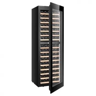Integrerad vinkyl 96 flaskor | Push-to-Open | Extra tystgående | LED-belysning