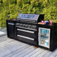 Stor lyxig gasolgrill/utekök med varmluftsfunktion | Austin Blackline