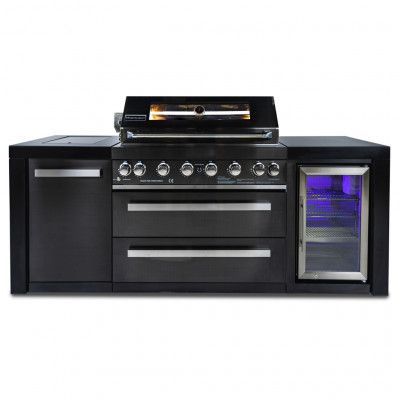 Stor lyxig gasolgrill/utekök med varmluftsfunktion | Austin Blackline