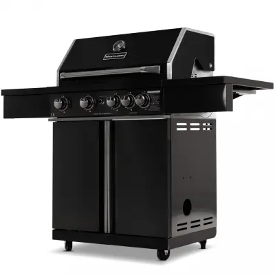 Gasolgrill rostfri | Varmluftsfunktion | Malibu Blackline