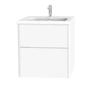 Tvättställsskåp Miller Badrum Brooklyn 60 med Lådor för Heltäckande Tvättställ