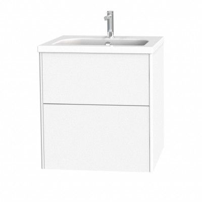 Tvättställsskåp Miller Badrum Brooklyn 60 med Lådor för Heltäckande Tvättställ