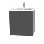 Tvättställsskåp Miller Badrum Brooklyn 60 med Lådor för Heltäckande Tvättställ