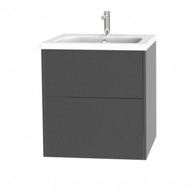 Tvättställsskåp Miller Badrum Brooklyn 60 med Lådor för Heltäckande Tvättställ